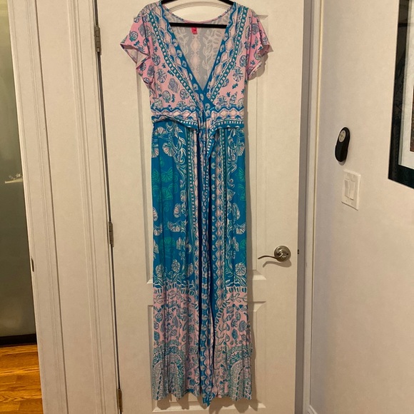 lilly pulitzer esmarella maxi dress Lilly Pulitzer Dresses | Nwt Lilly Pulitzer Mirella Maxi Dress | Color: Green/Pink | Size: Xs